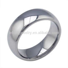 Anillo de espejo de hombres pulidos, anillo de plata de tungsteno espejo